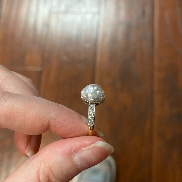 Vintage Pearl Engagement Ring. - Picture 6 of 7